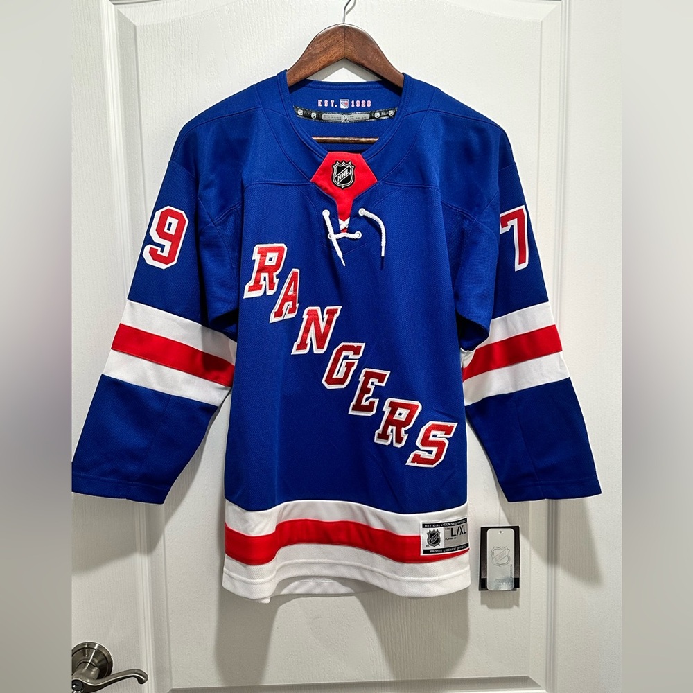 K'Andre Miller Rangers Home Jersey, Youth Size L/XL